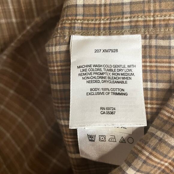 Columbia‎ Brown Plaid Button Down Shirt Size XL - Picture 10 of 10